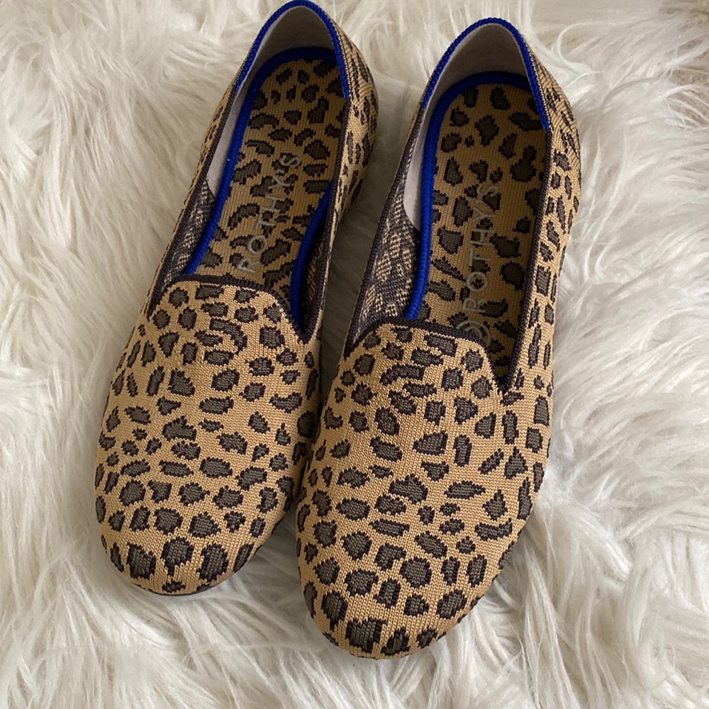 Rothy’s spotted leopard loafer 8.5 RETIRED PRINT